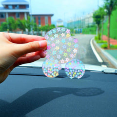 Set of 2 Glitter Car Drink Coasters Daisy & Sakura & Hearts