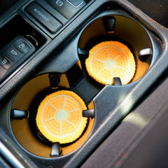 Set of 2 Crochet Fruit Car Drink Coasters