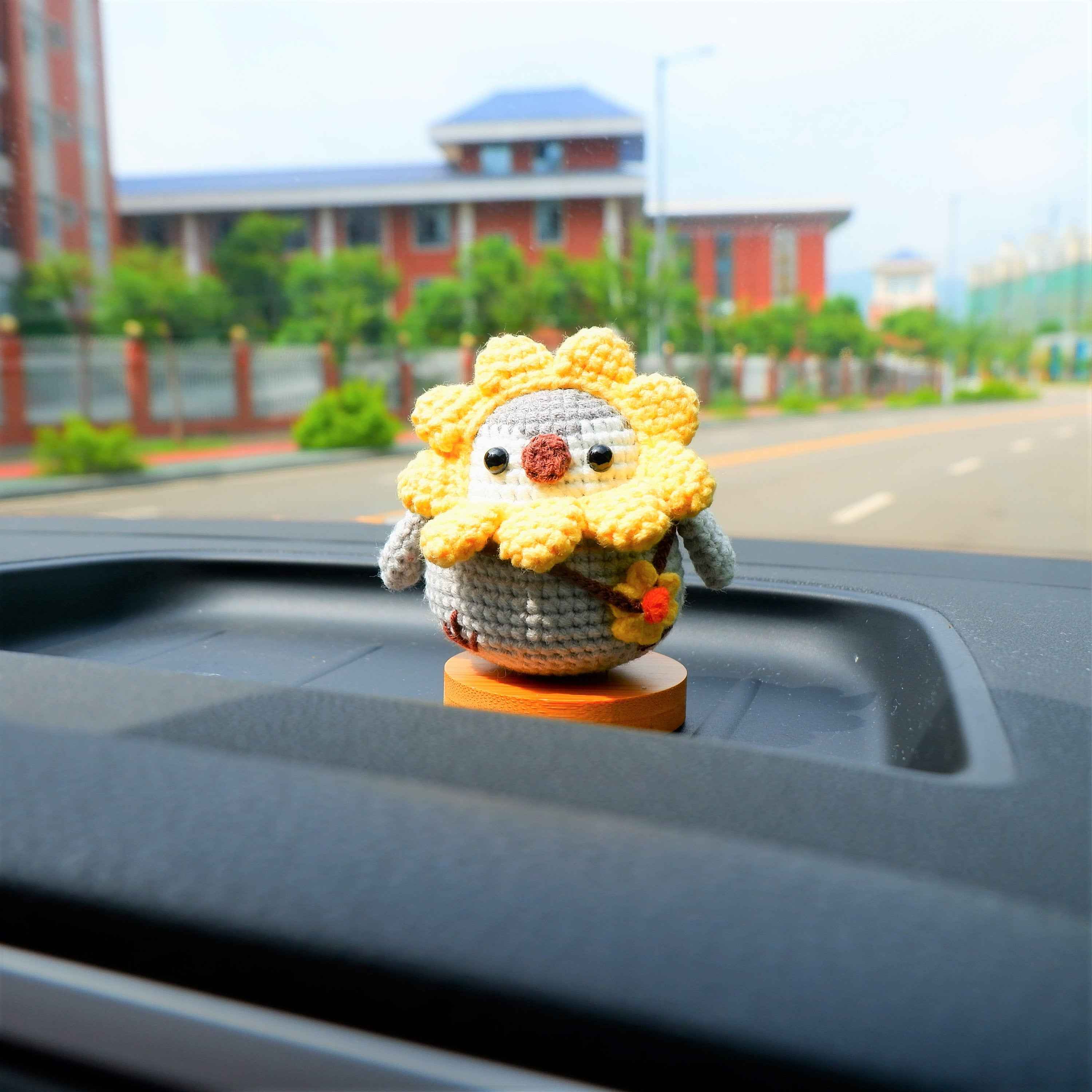 Car Dashboard Decor- Crochet Fat Penguin