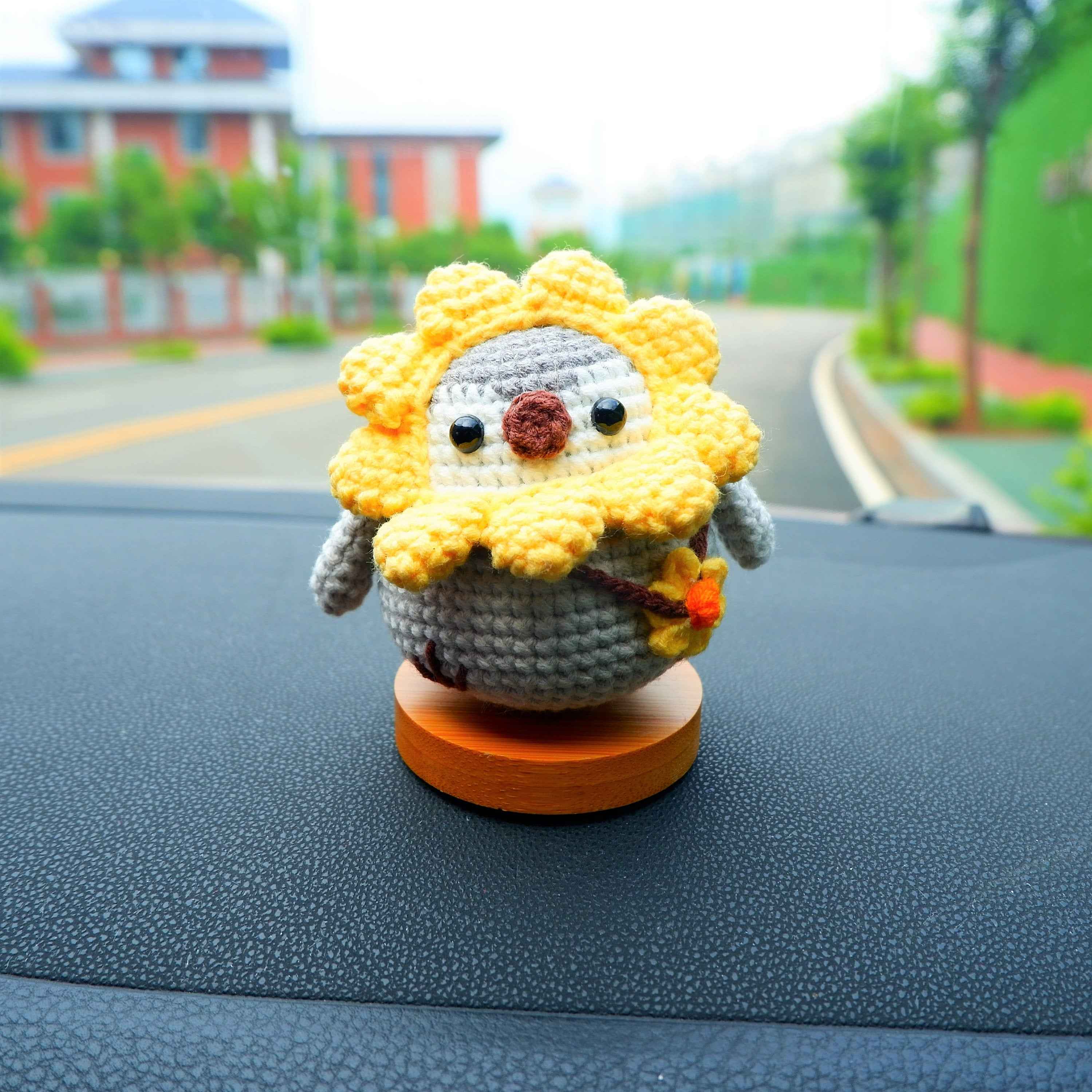 Car Dashboard Decor- Crochet Fat Penguin