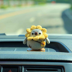 Car Dashboard Decor- Crochet Fat Penguin
