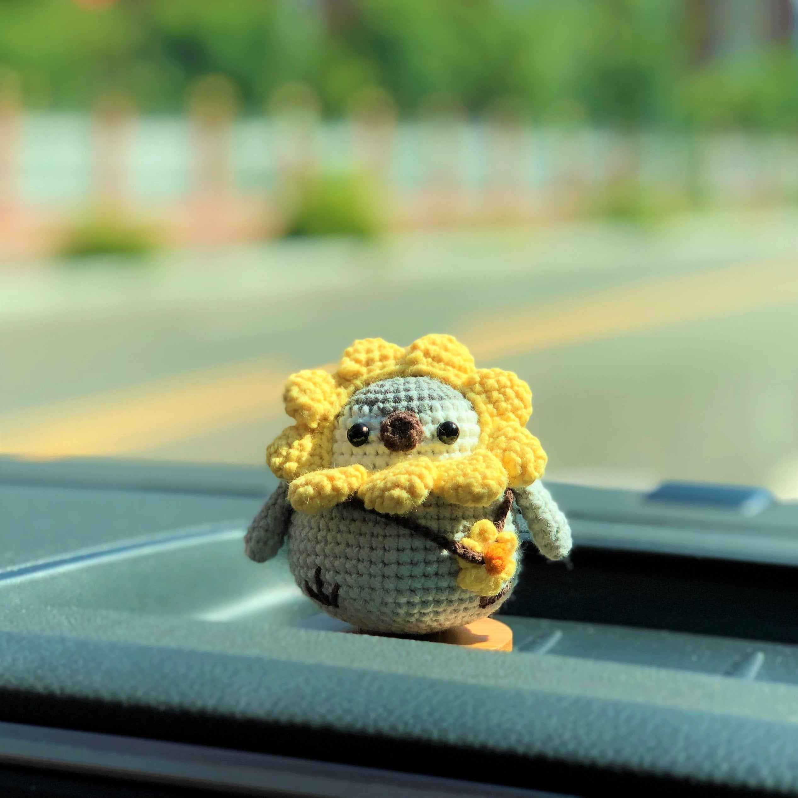Car Dashboard Decor- Crochet Fat Penguin
