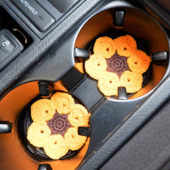 Set of 2 Crochet Sunflower Car Drink Coasters