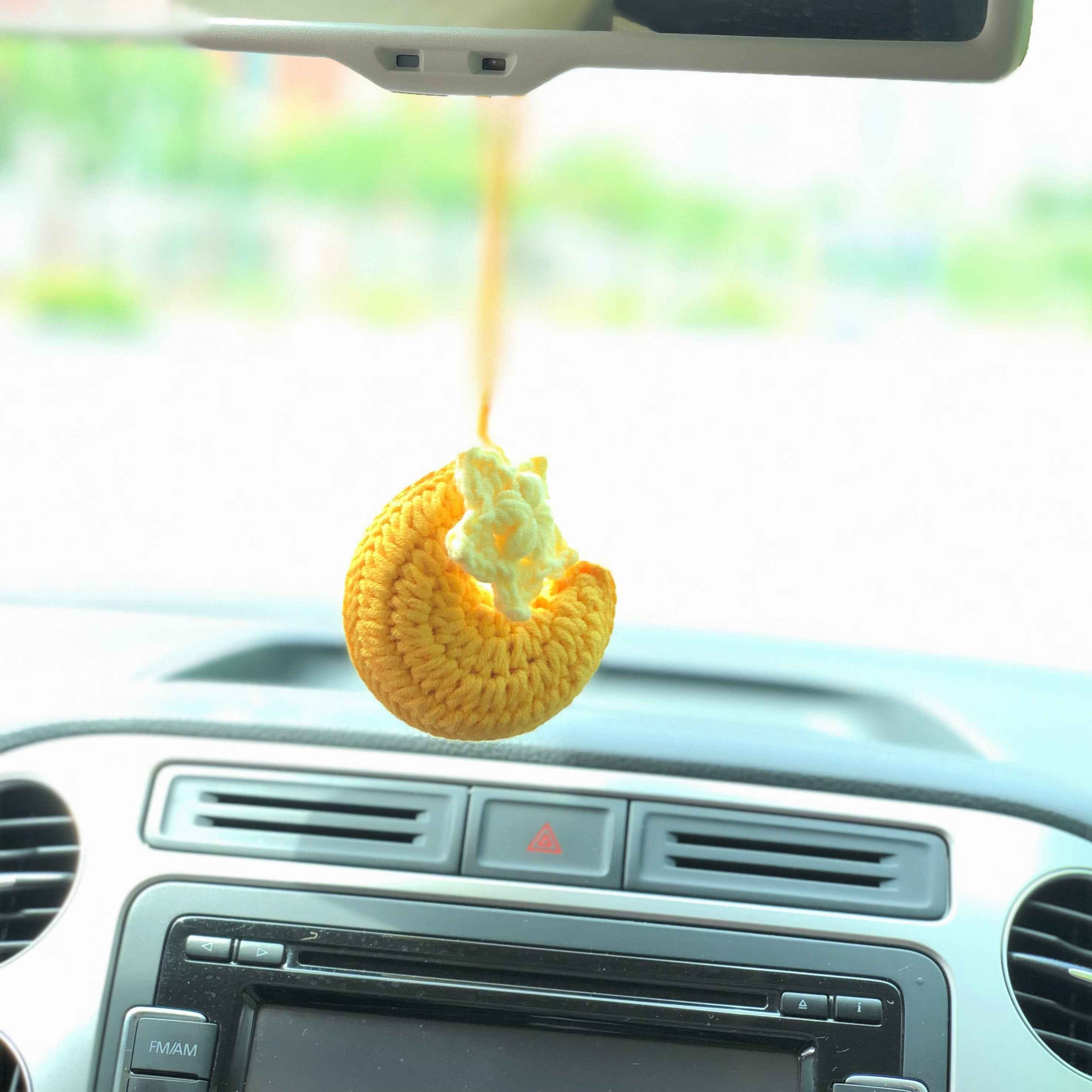 Crochet Crescent Moon Car Hanging Accessorie