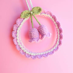 Crochet Car Mirror Hanging Accessories- Bell Orchid
