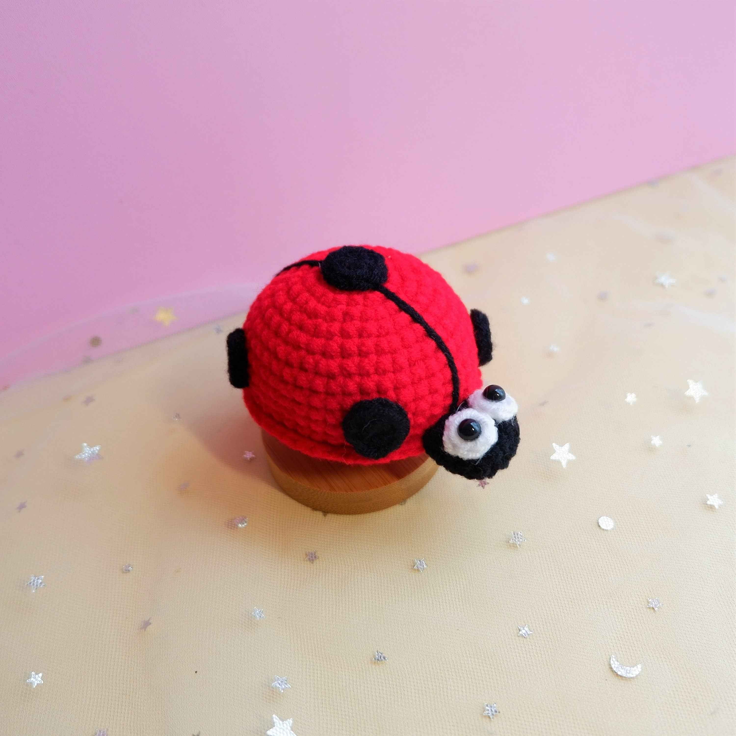 Crochet Car Dashboard Decor- Ladybug