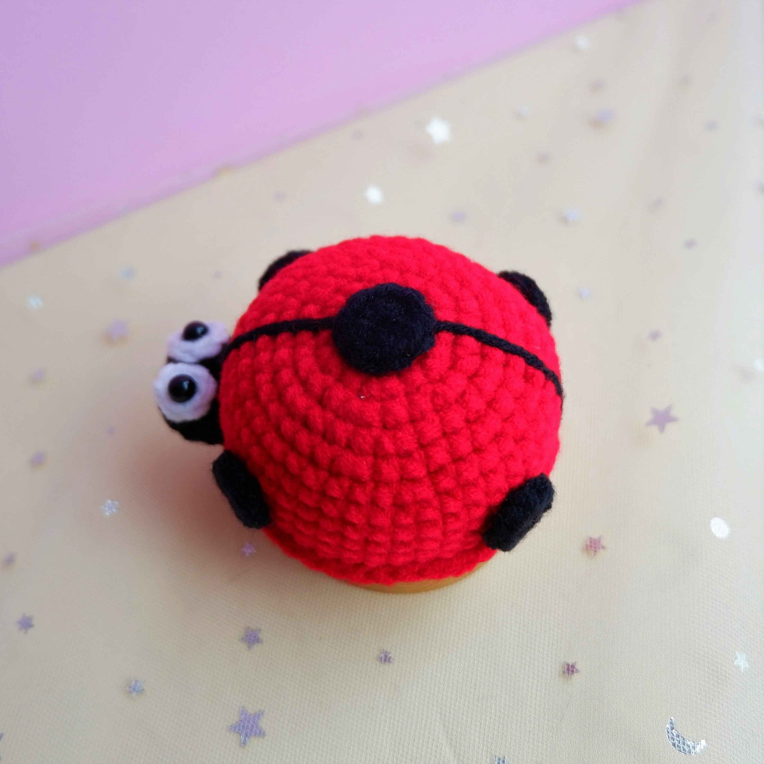 Crochet Car Dashboard Decor- Ladybug