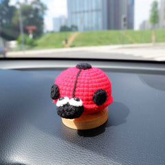 Crochet Car Dashboard Decor- Ladybug