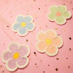 Set of 2 Crochet Daisy Car Drink Coasters
