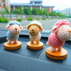 Crochet Car Dashboard Decor- Mini Sheep