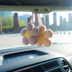 2Pcs Kawaii Car Hanging Accessories- Waffle Flower