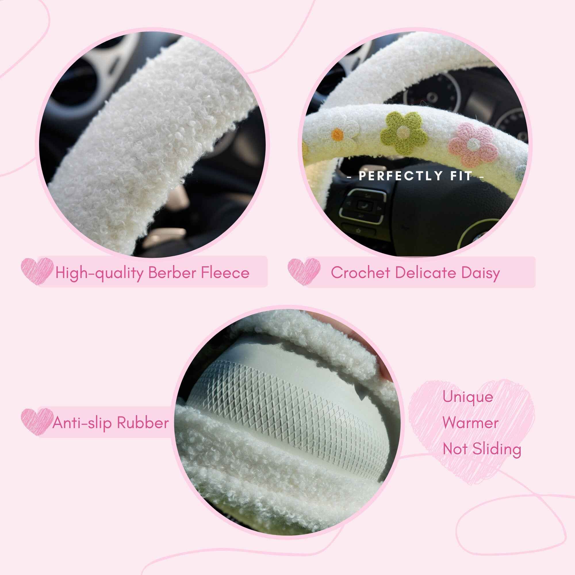 Steering Wheel Cover- Flower Patch