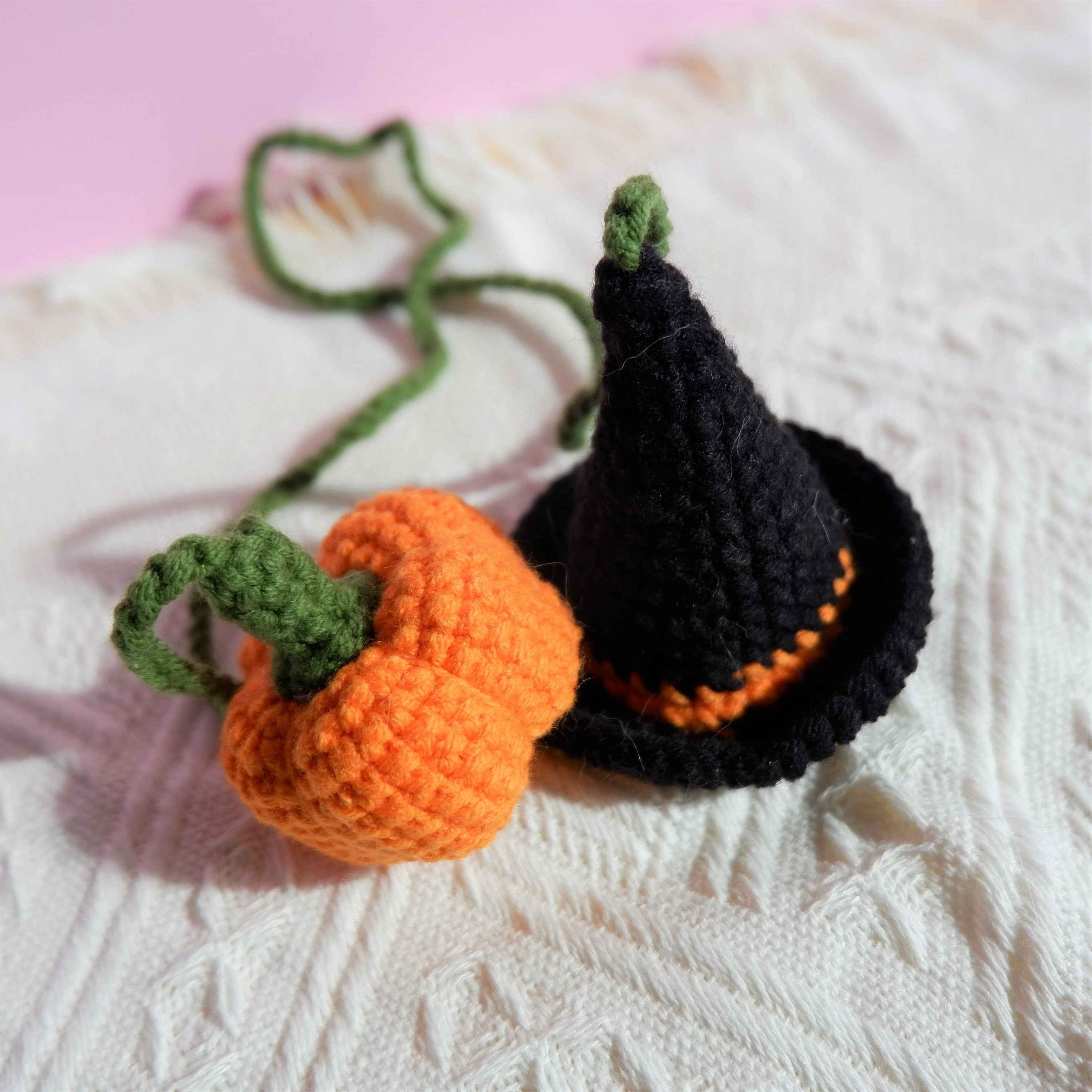 Car Hanging Accessory- Wizard Hat & Pumpkin
