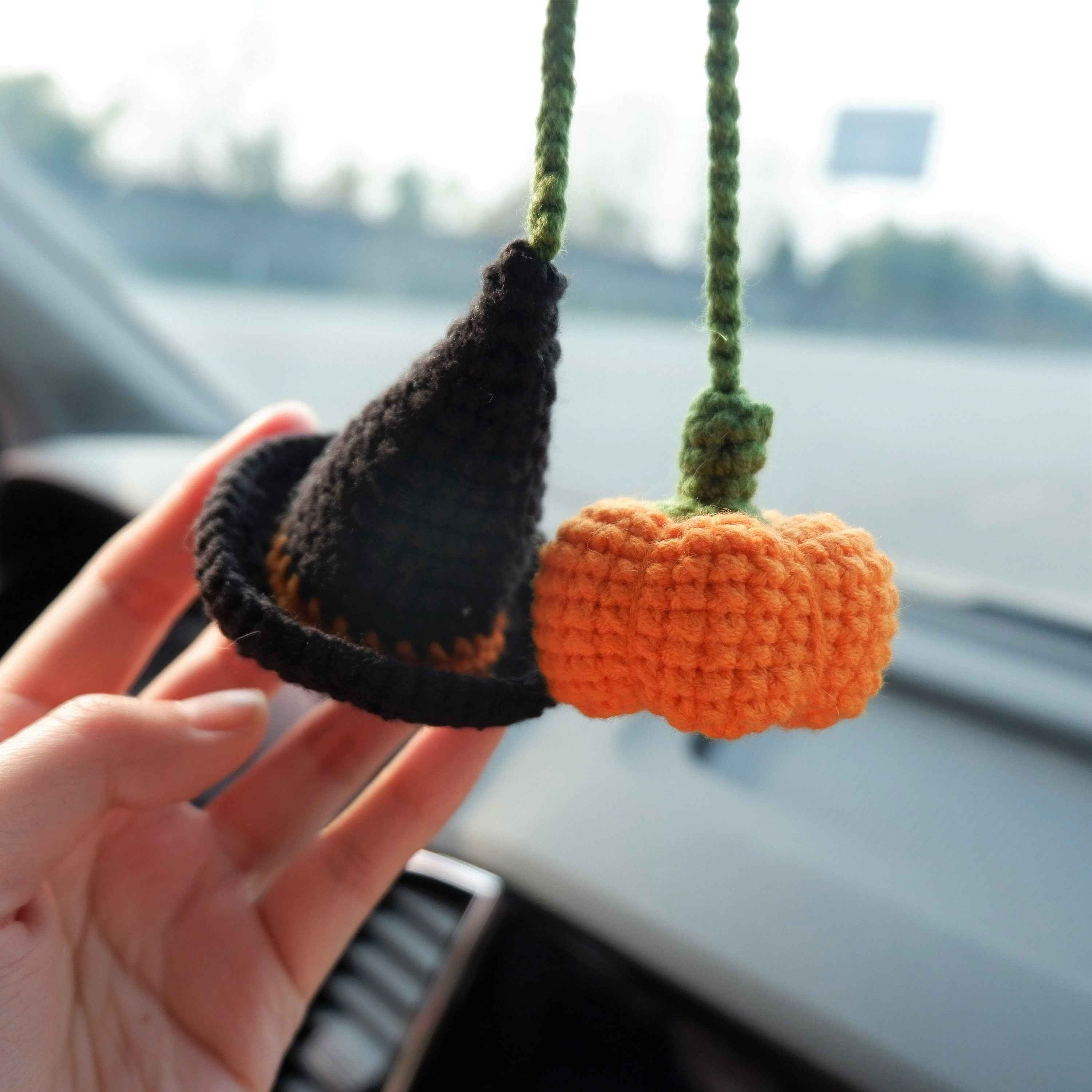 Car Hanging Accessory- Wizard Hat & Pumpkin