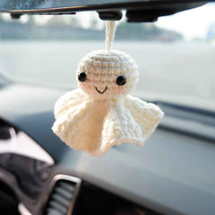 Car Mirror Hanging Accessory- Crochet Smiley Sunny Doll
