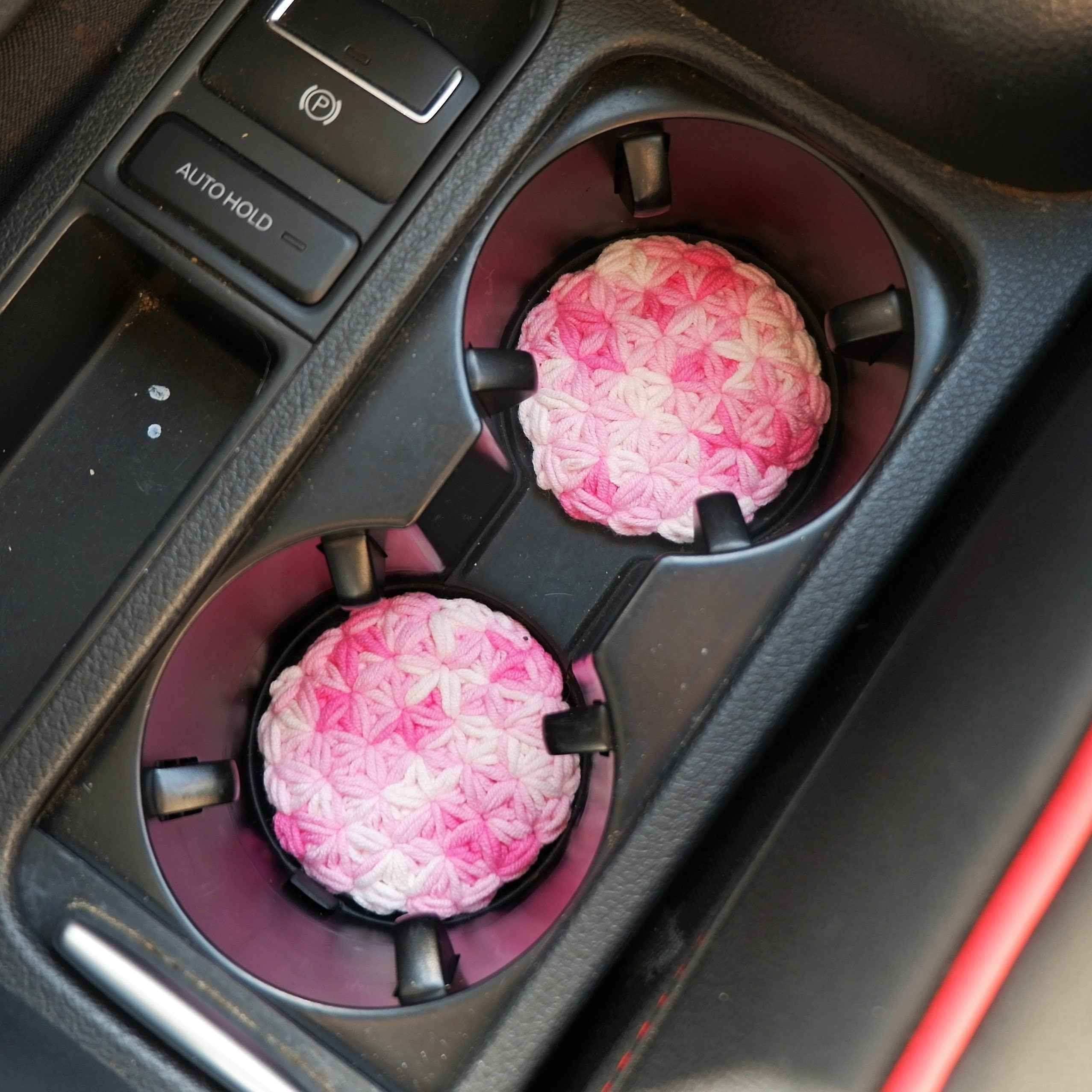 Set of 2 Car Cup Holder Coaster- Freesia