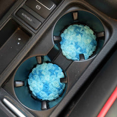 Set of 2 Car Cup Holder Coaster- Freesia