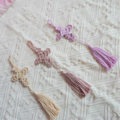 Car Mirror Accessories- Crochet Cross with Tassels