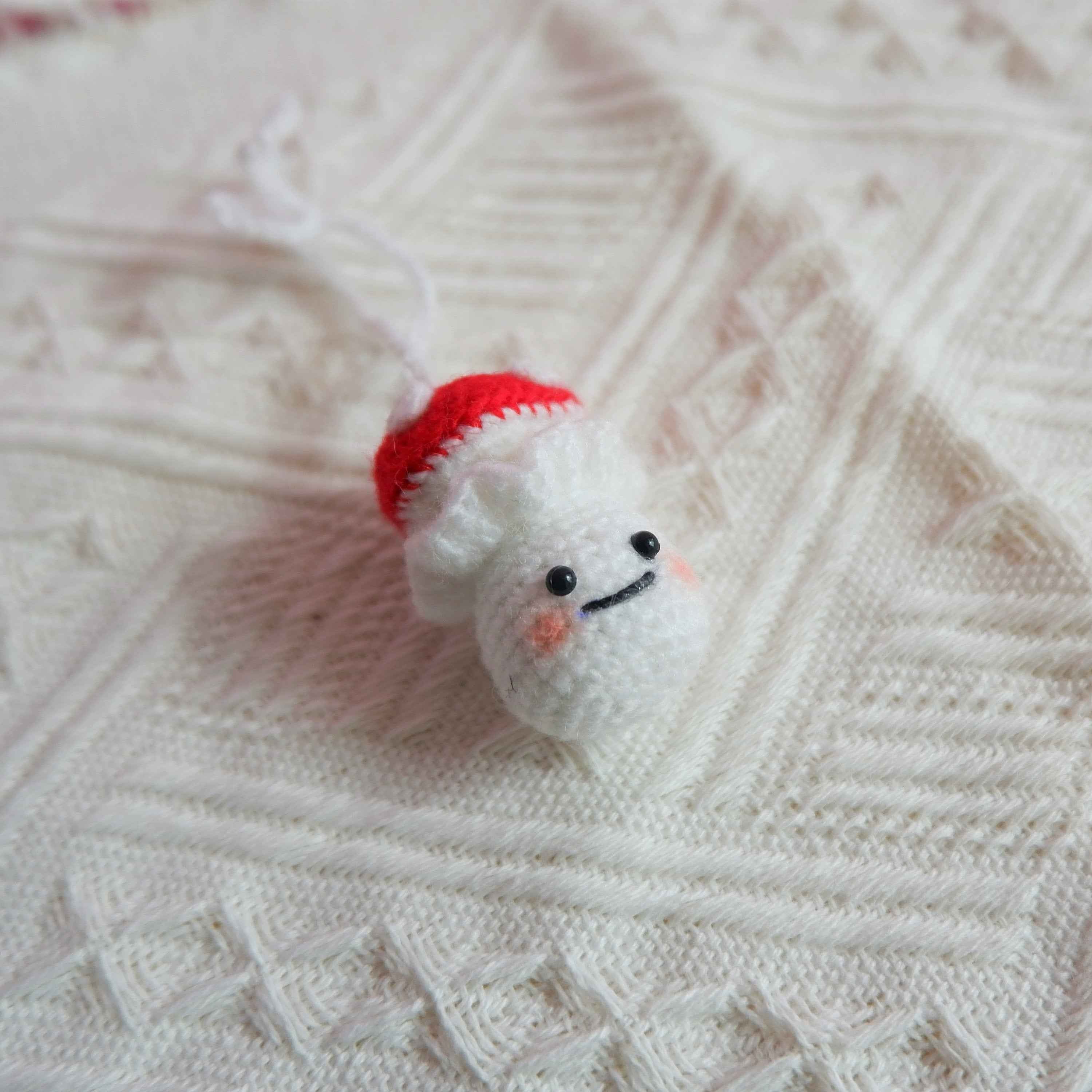 Car Mirror Hanging Accessory- Milk Bottle Smiley Mushroom