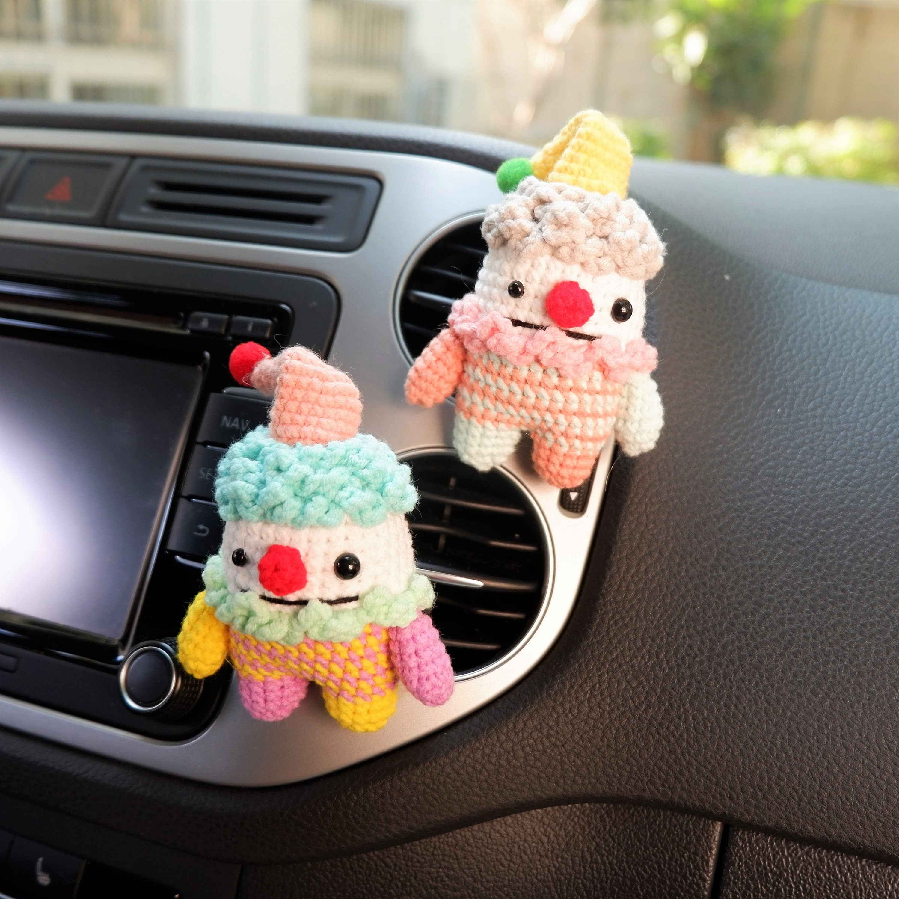 Car Vent Clips- Crochet Clown