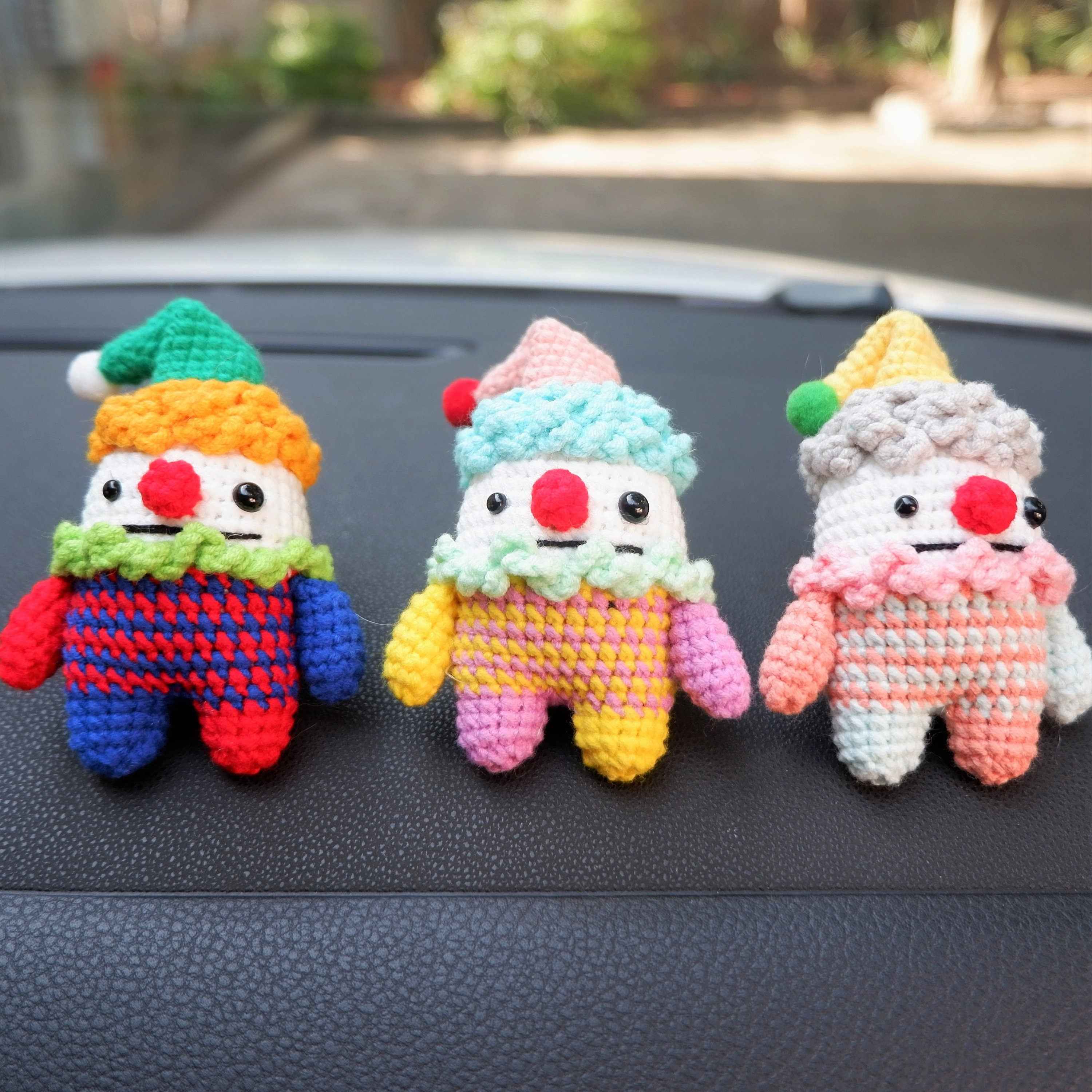 Car Vent Clips- Crochet Clown