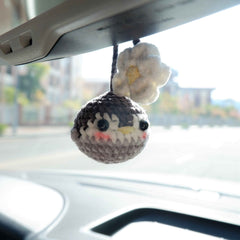 Car Mirror Hanging Accessories- Fluffy Penguin/Avocado & Daisy