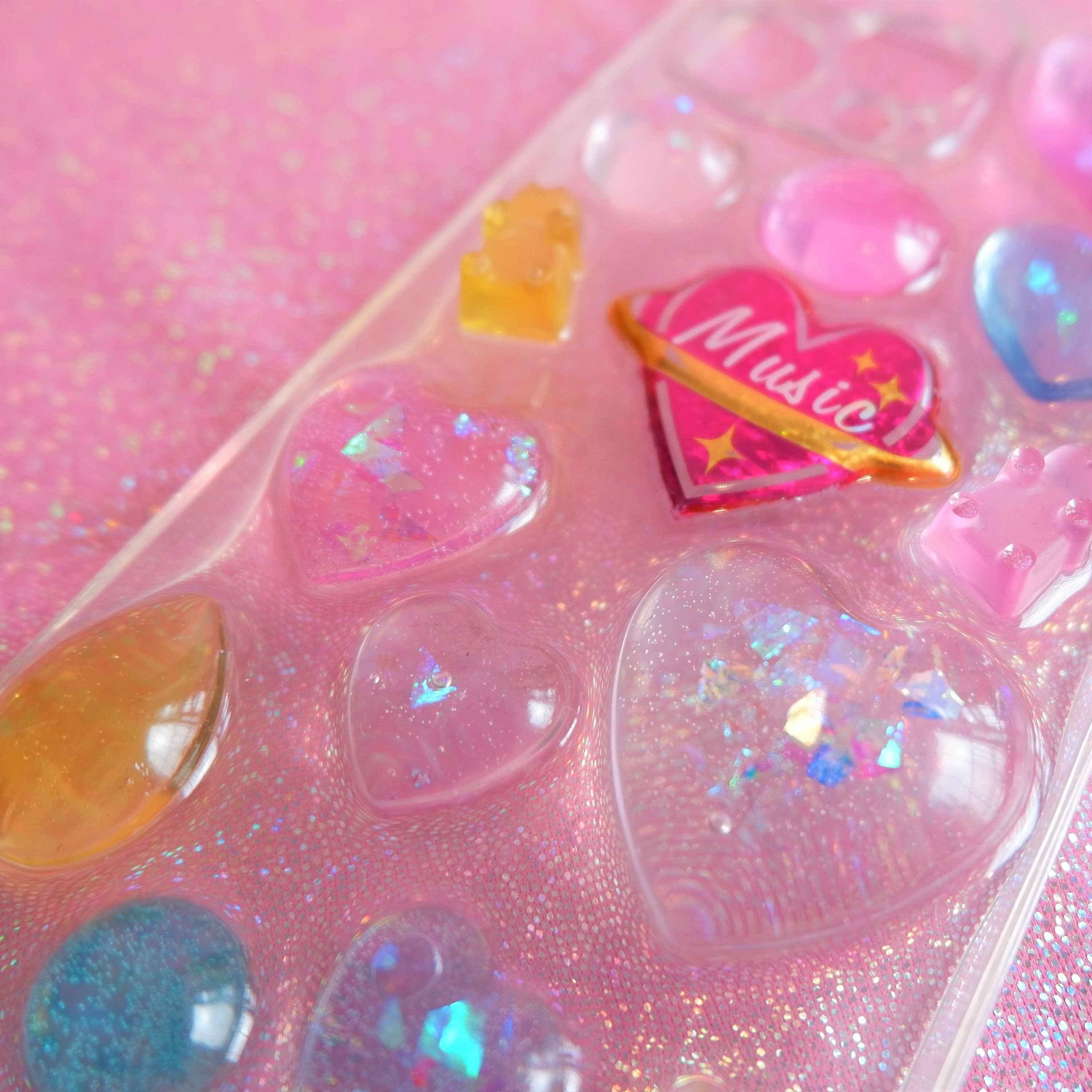 Resin 3D Phone Case- Bling Hearts