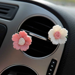 4pcs Car Vent Clips- Clay Flower