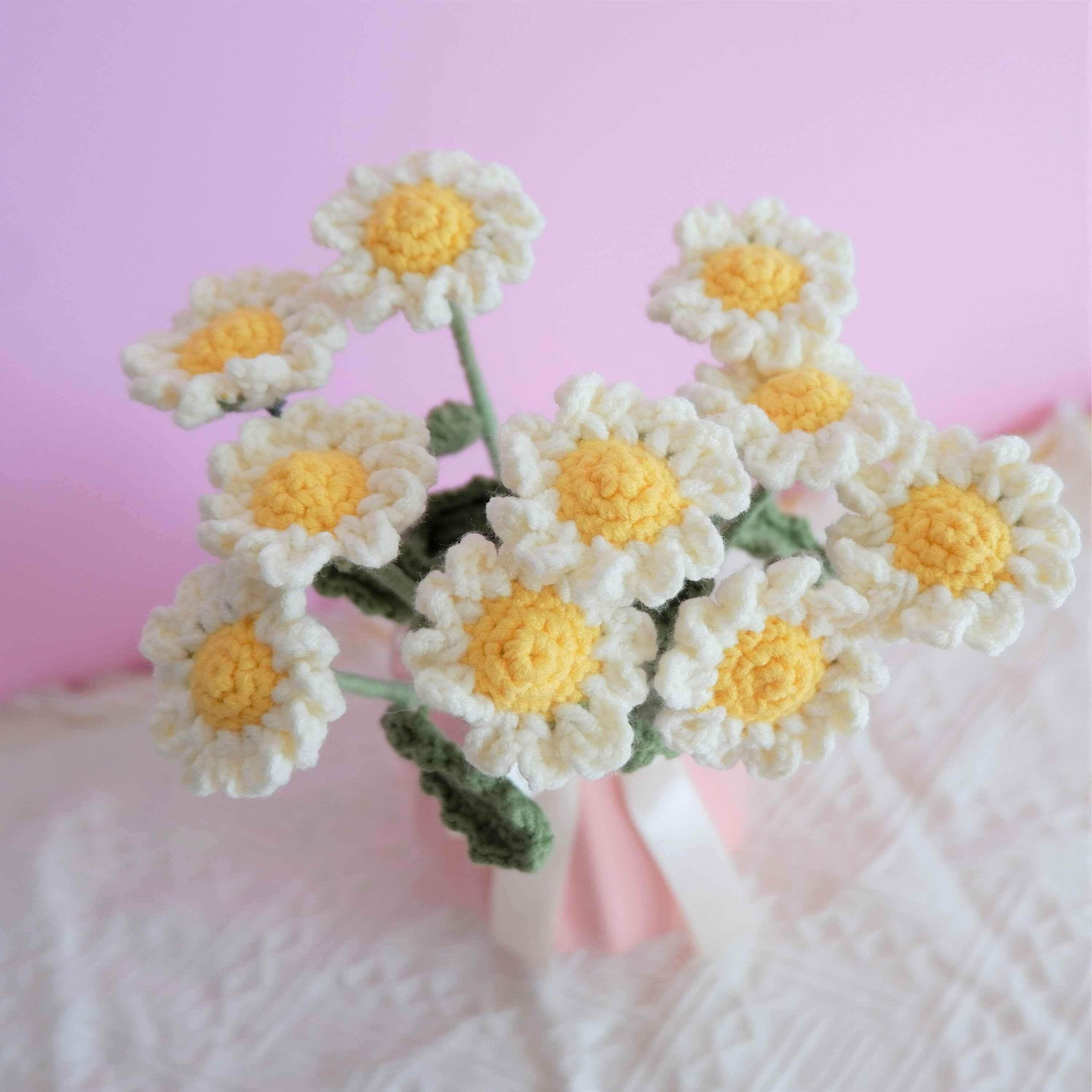 Crochet Flower Bouquet- White Daisy