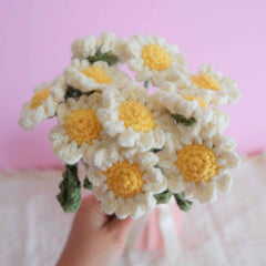 Crochet Flower Bouquet- White Daisy