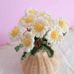 Crochet Flower Bouquet- White Daisy