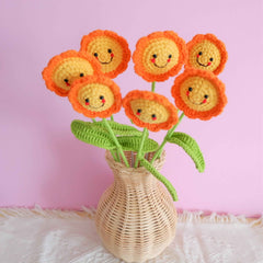 Crochet Flower Bouquet - Smiley Sun