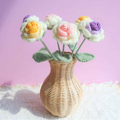Crochet Flower Bouquet- Gradient Rose