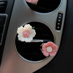4pcs Car Vent Clips- Clay Flower