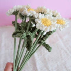 Crochet Flower Bouquet- White Daisy