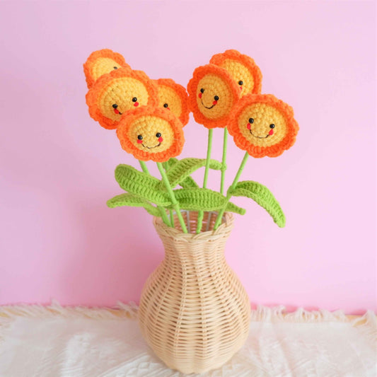 Crochet Flower Bouquet - Smiley Sun
