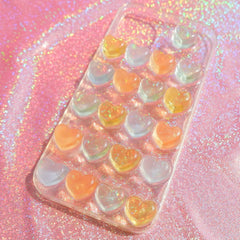 Resin Phone Case- Glitter Hearts