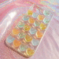 Resin Phone Case- Glitter Hearts