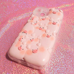 Clay Phone Case- Pink Piggy