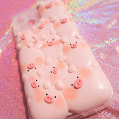 Clay Phone Case- Pink Piggy