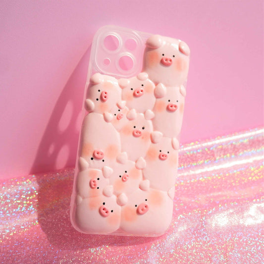Clay Phone Case- Pink Piggy