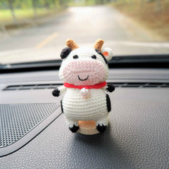 Crochet Car Dashboard Decor- Chunky Cow