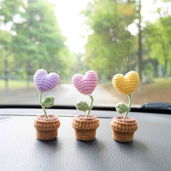 3pcs/2Pcs Car Accessories- Mini Hearts Flower