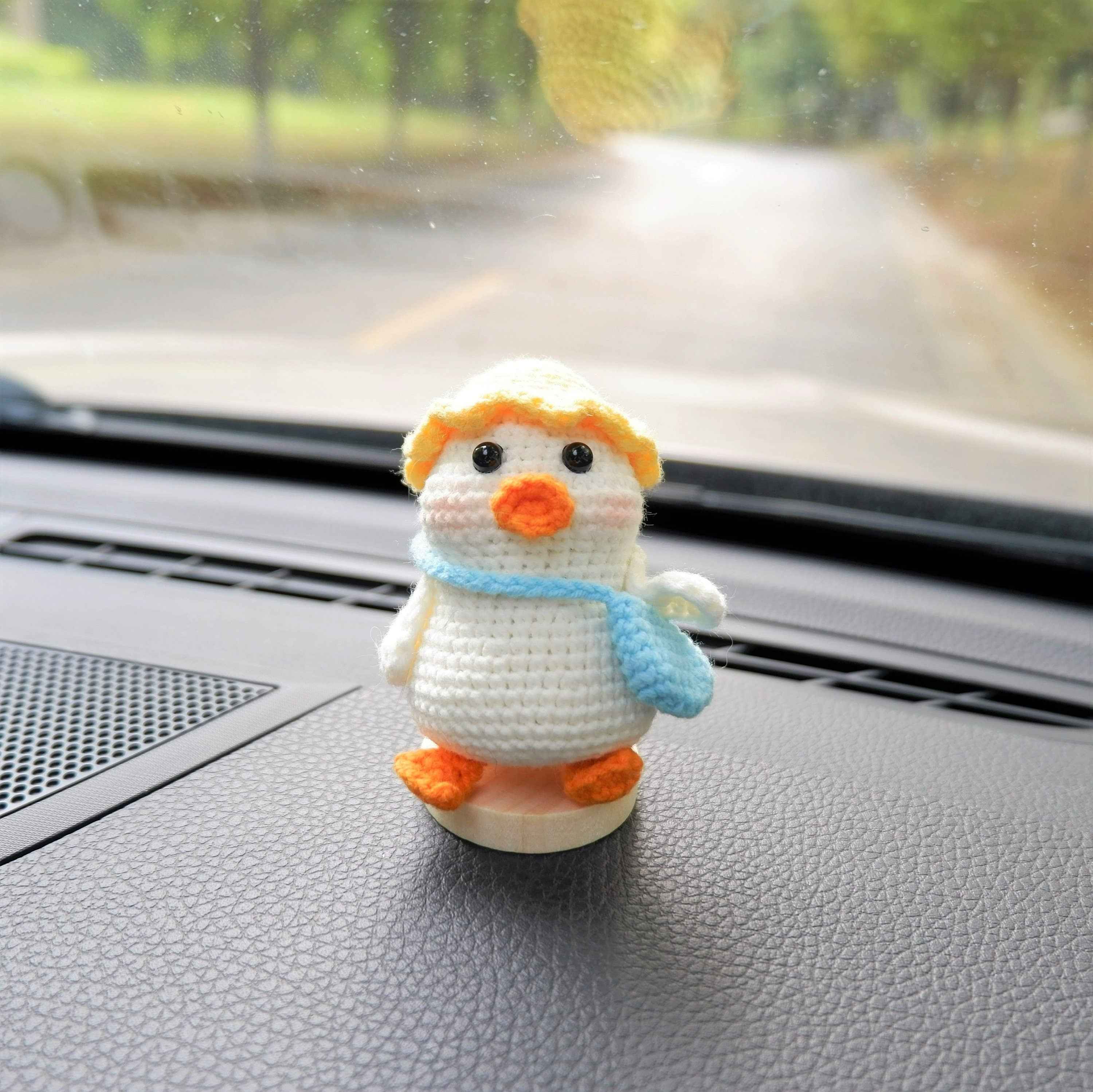 Crochet Car Dashboard Decor- Duck Mailman