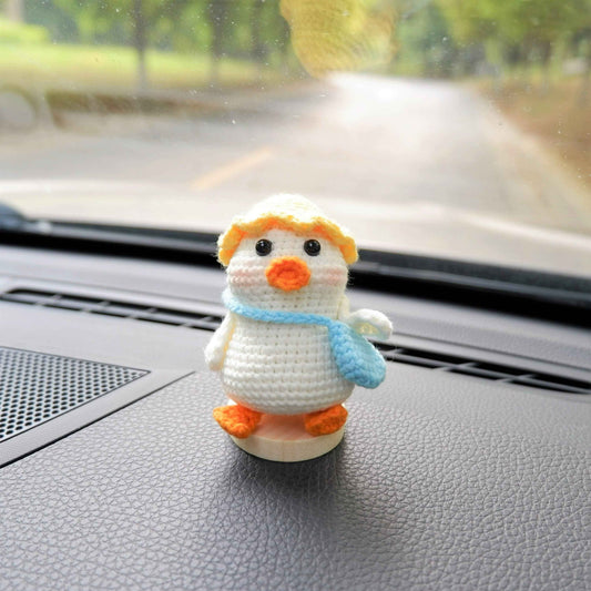 Crochet Car Dashboard Decor- Duck Mailman