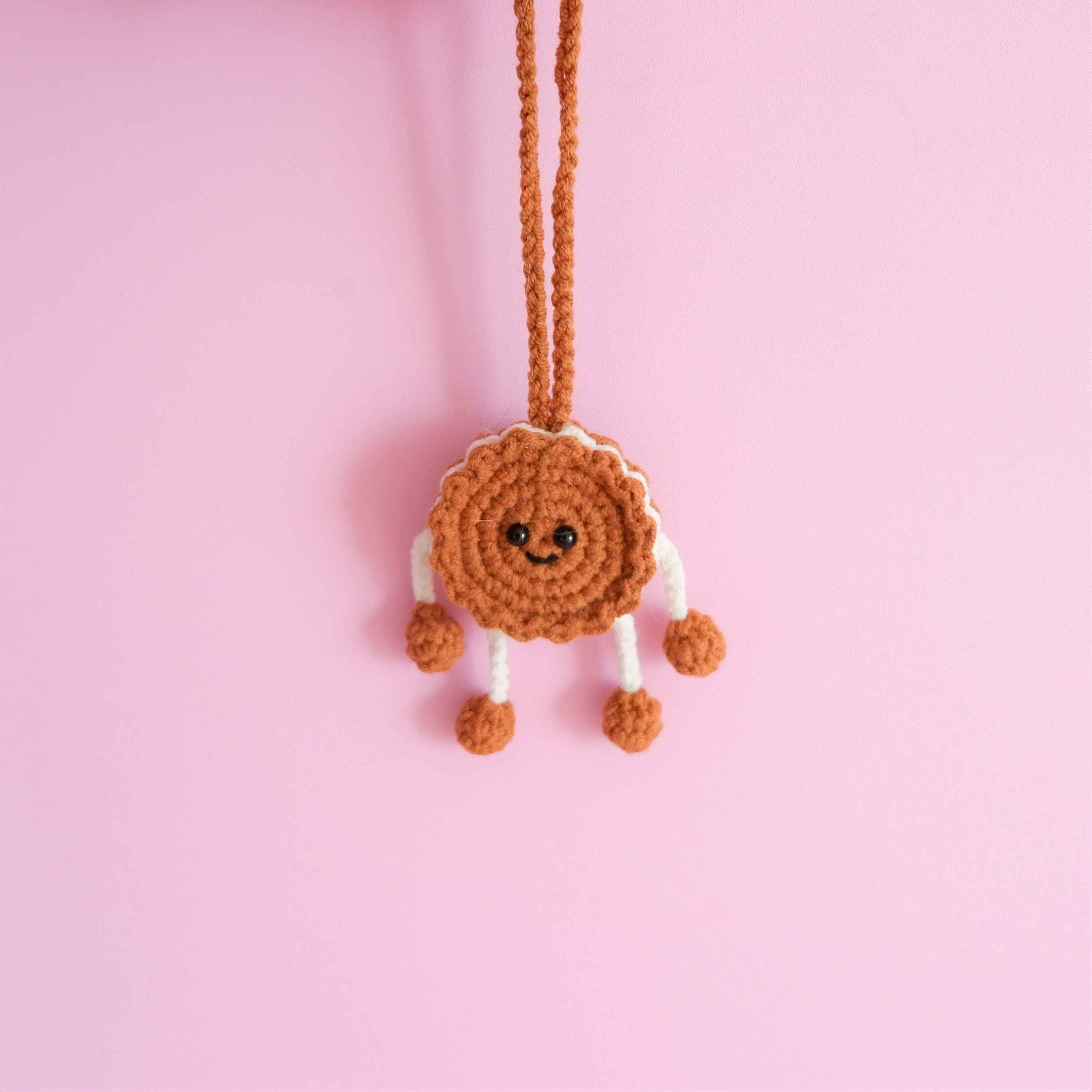 Crochet Car Hanging Accessory- Cookie Doll