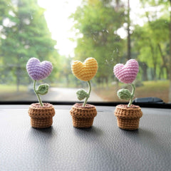 3pcs/2Pcs Car Accessories- Mini Hearts Flower