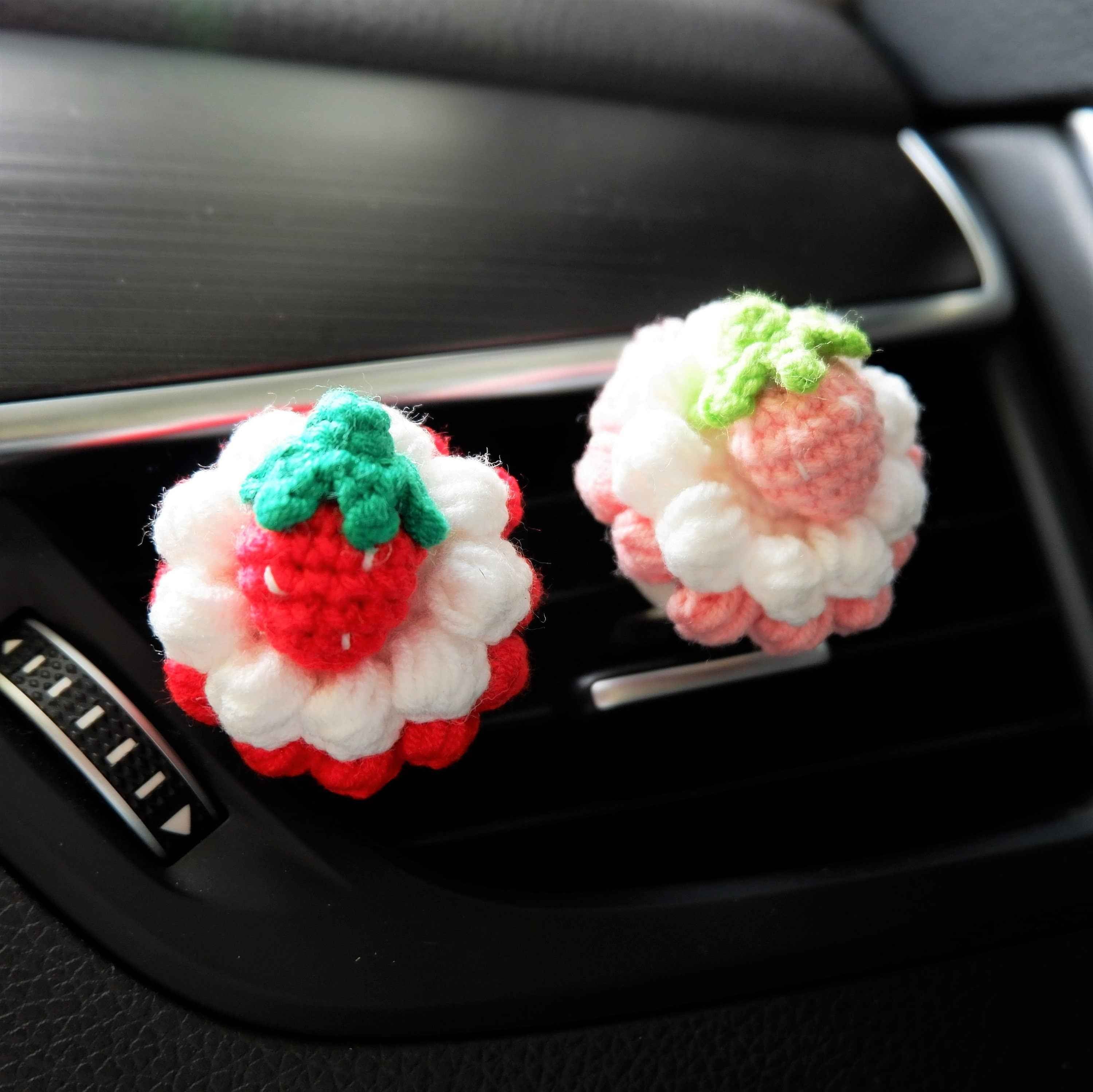 Crochet Car Vent Clips Air Freshener- Fruit Pie