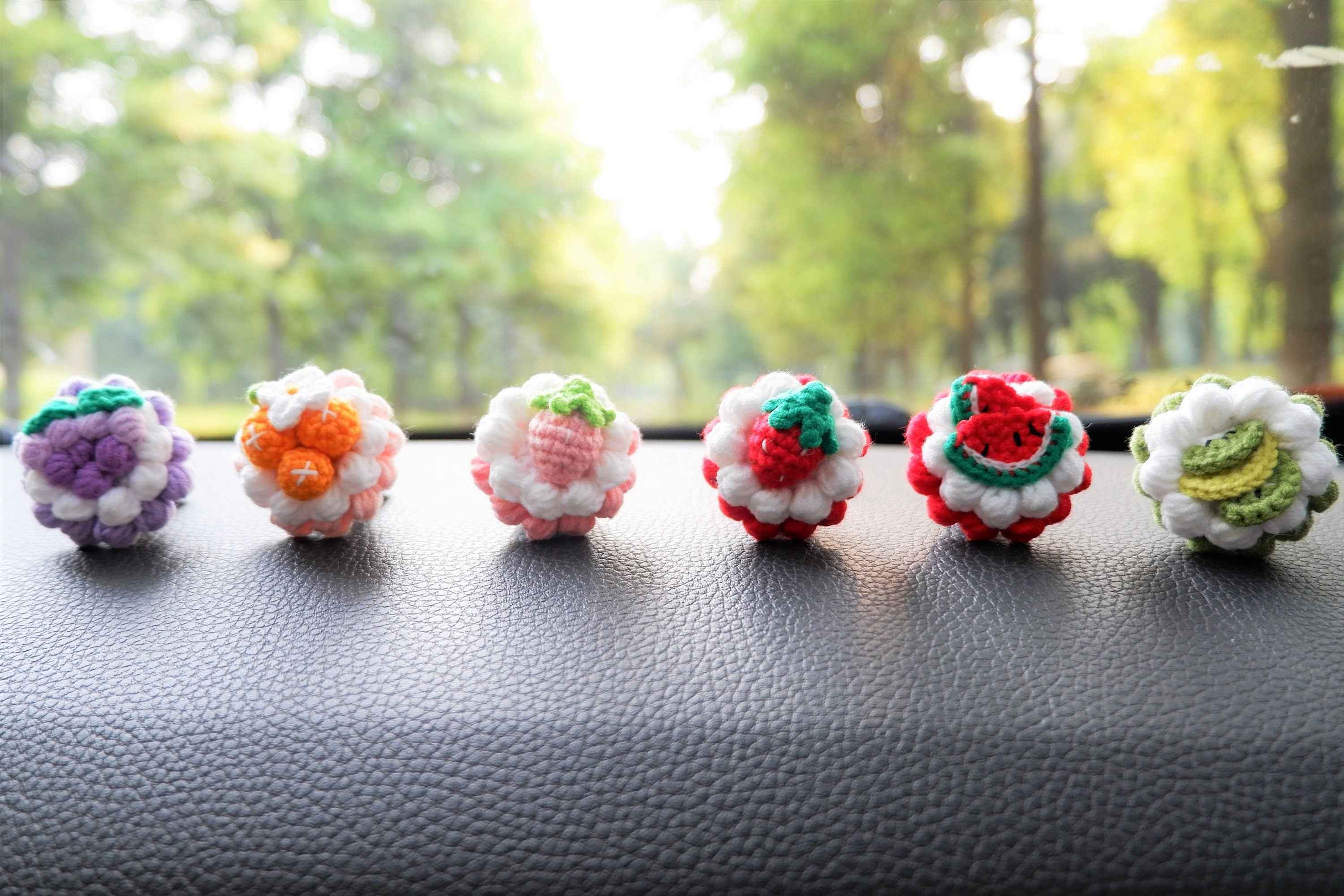 Crochet Car Vent Clips Air Freshener- Fruit Pie