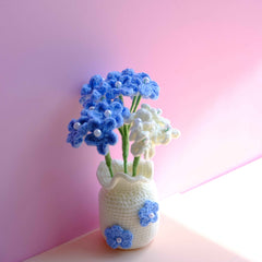 Crochet Flower Bouquet- Forget Me Not